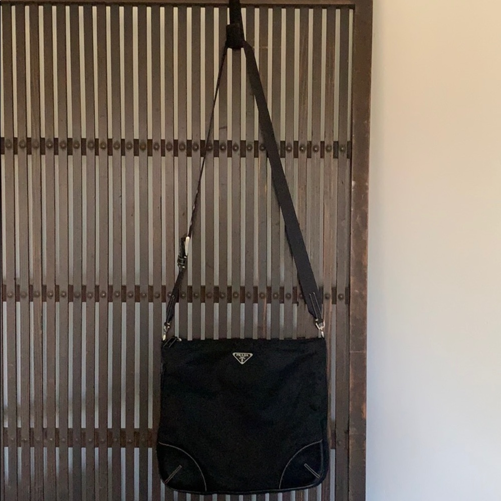 Authentic Prada Black Tessuto Nylon Crossbody Bag - image 3